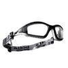 Veiligheidsbril met heldere lens TRACKER Platinum Zwart / Grijs Hybride